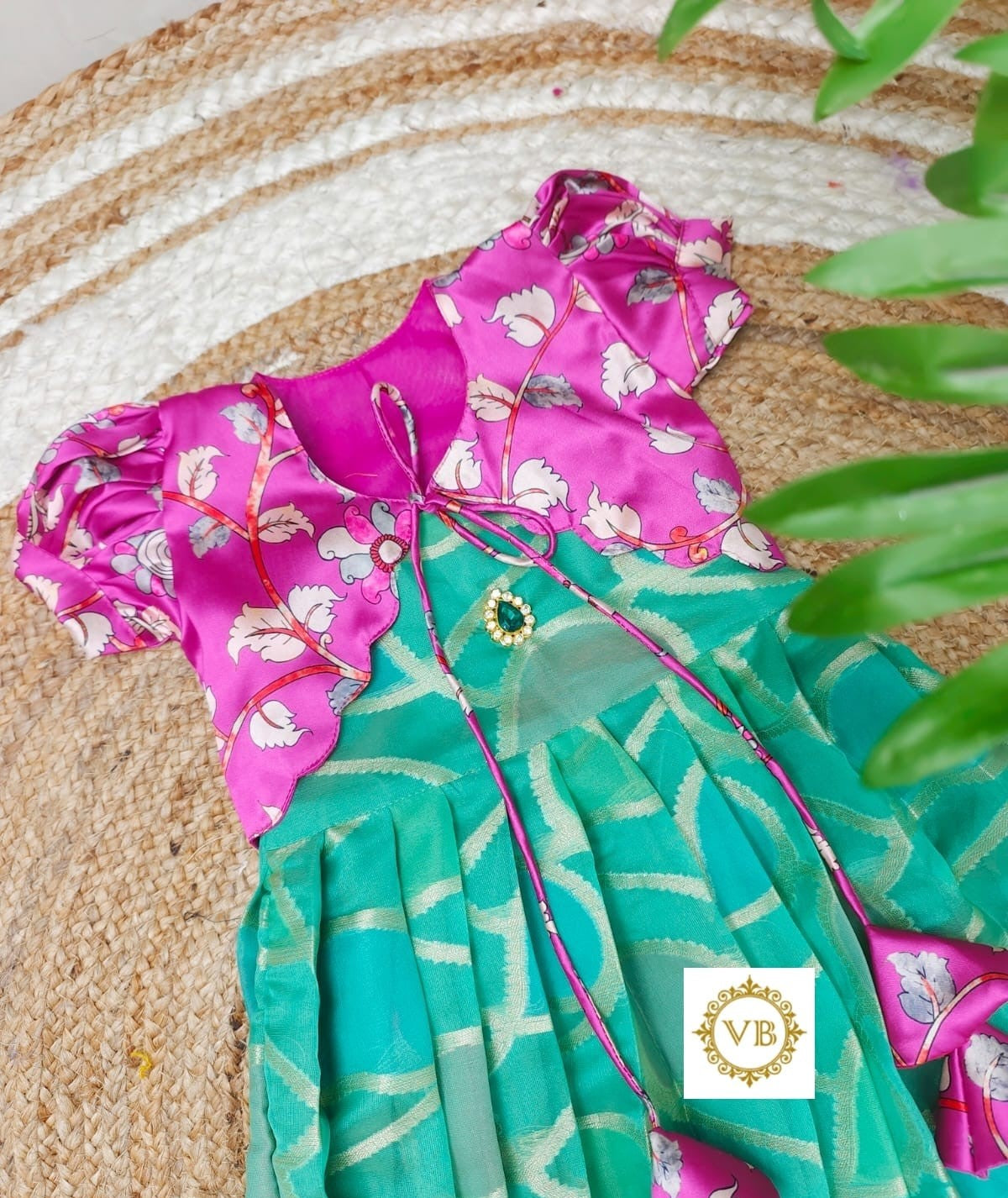 Girls - Silk pavadai set