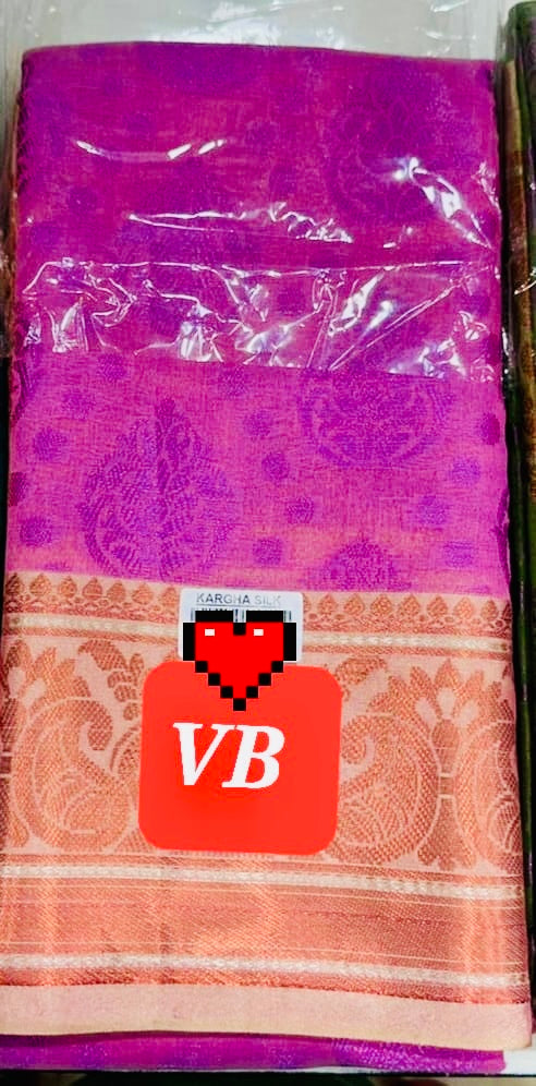 Kargha silk saree- Purple