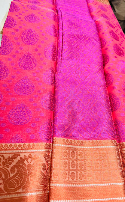 Kargha silk saree- Pink