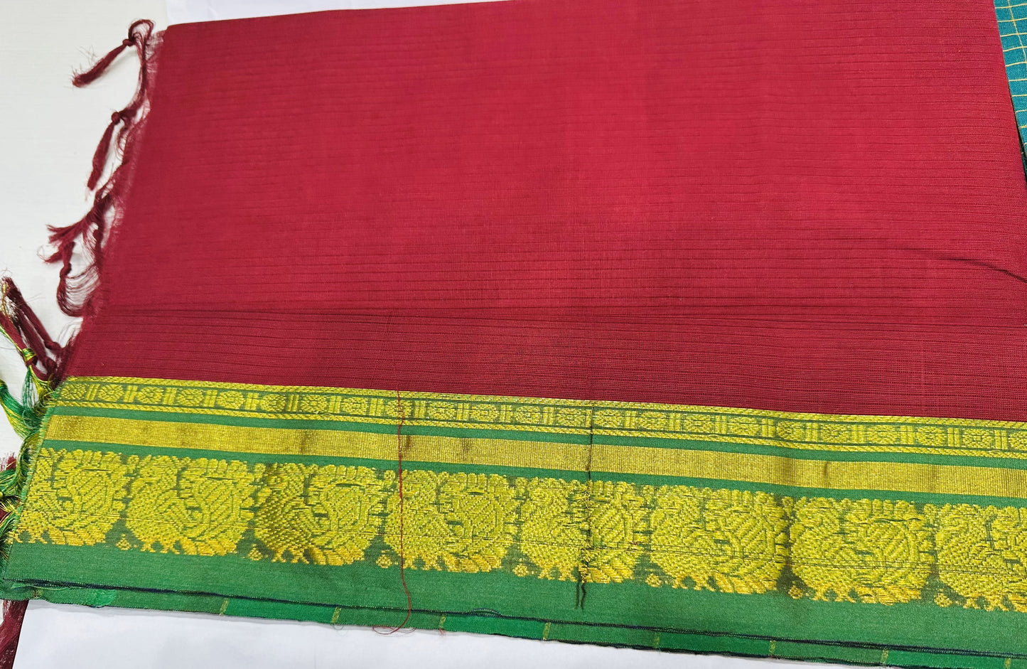 Saree- Pure chettinad cotton Red