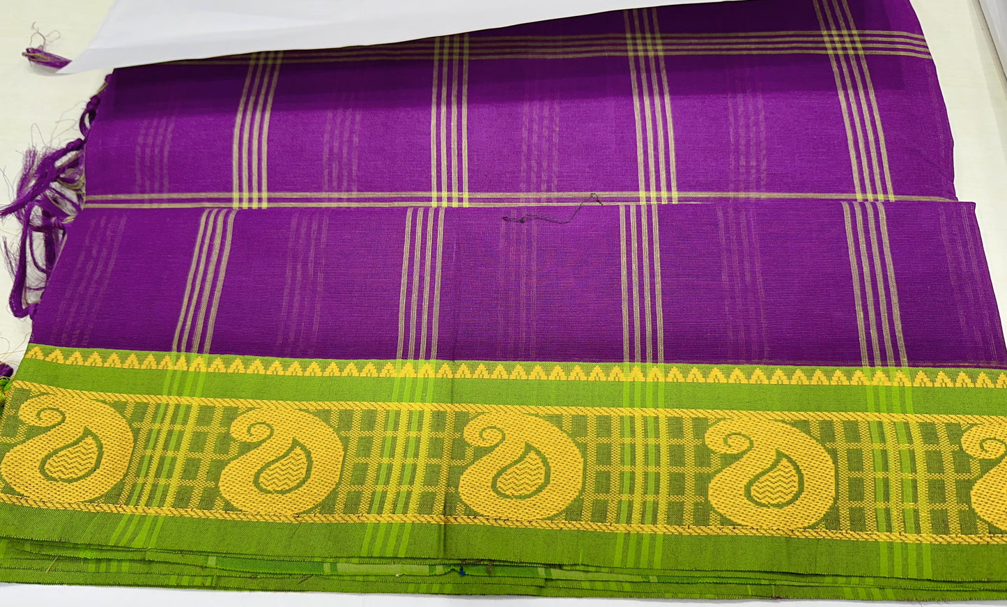 Saree-Pure cotton chettinad- Purple