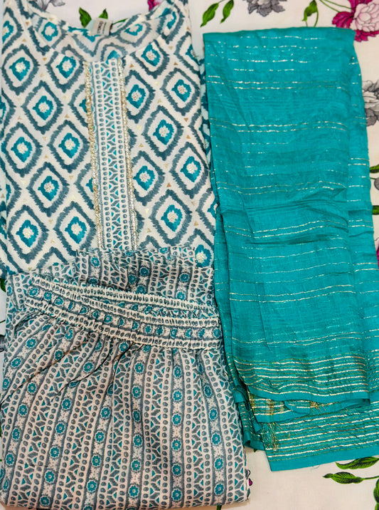 Salwar set- Cotton Blue