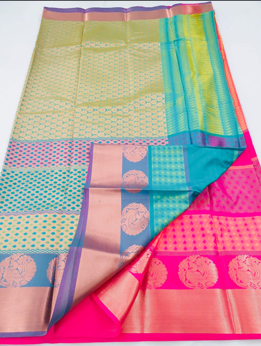 Kanchipuram silk saree -Multi