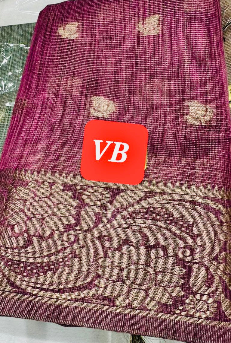 Saree- Designer Tissue Purple