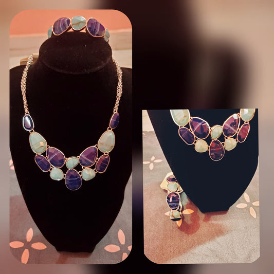 Women Jewelry set- Blue stones