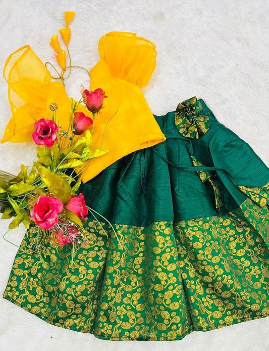 Kids Lehenga- organza multiple colors