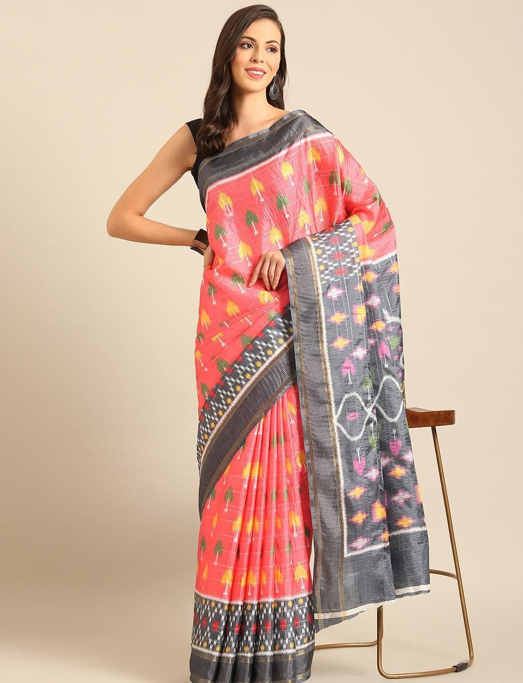 PATOLA Handloom Cotton saree- Multiple colours.