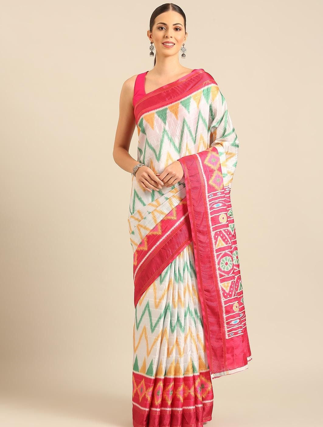 PATOLA Handloom Cotton saree- Multiple colours.