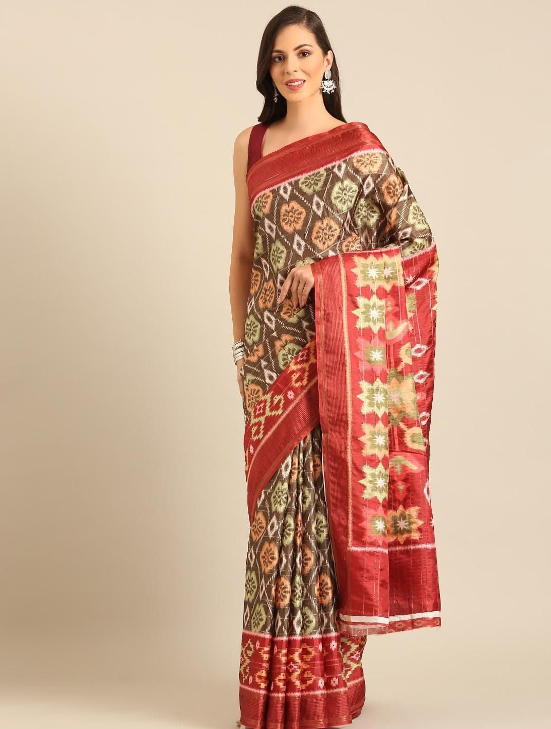 PATOLA Handloom Cotton saree- Multiple colours.