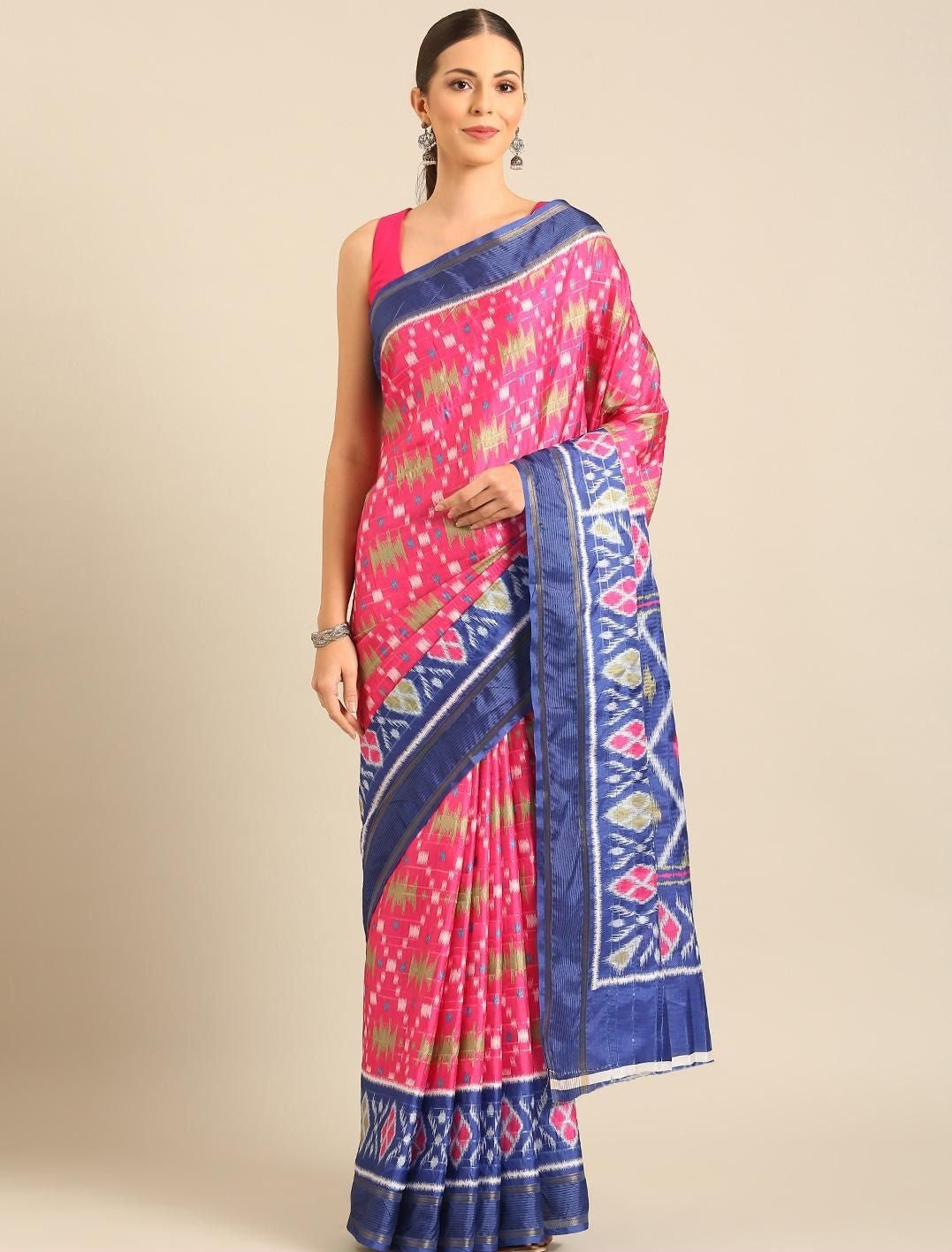 PATOLA Handloom Cotton saree- Multiple colours.