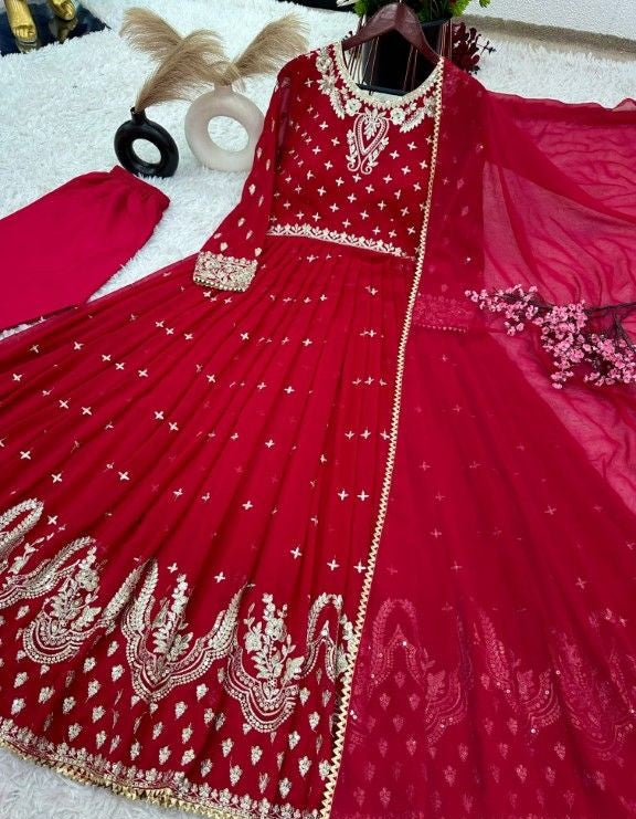 Women Gown -georgette with Embroidery