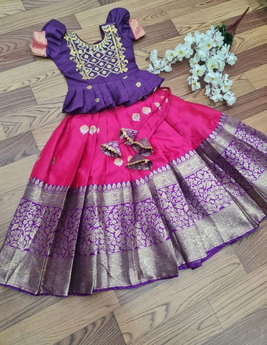 Kid's lehenga- purple