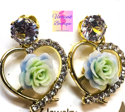 *Limited offer* Women Earring Pairs- stones and flowers Multiple colors