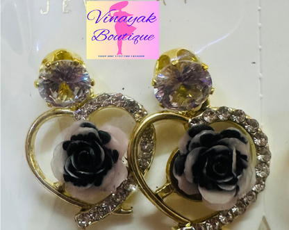 *Limited offer* Women Earring pairs- stones and flowers Multiple colors